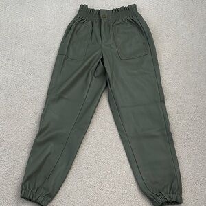 Forever 21 Olive Green High-Waisted Pants